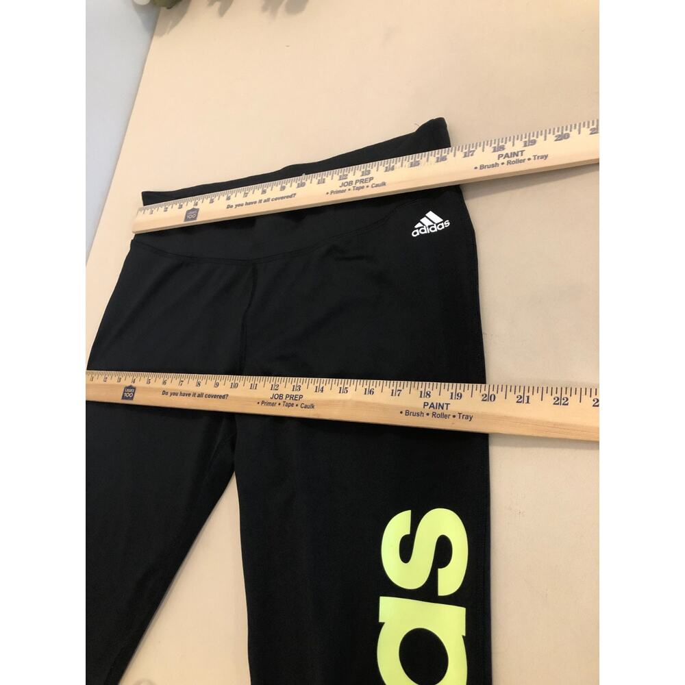 adidas Cropped Pants Women's Size XL Black Activewear Yoga Workout Performance - Picture 7 of 10